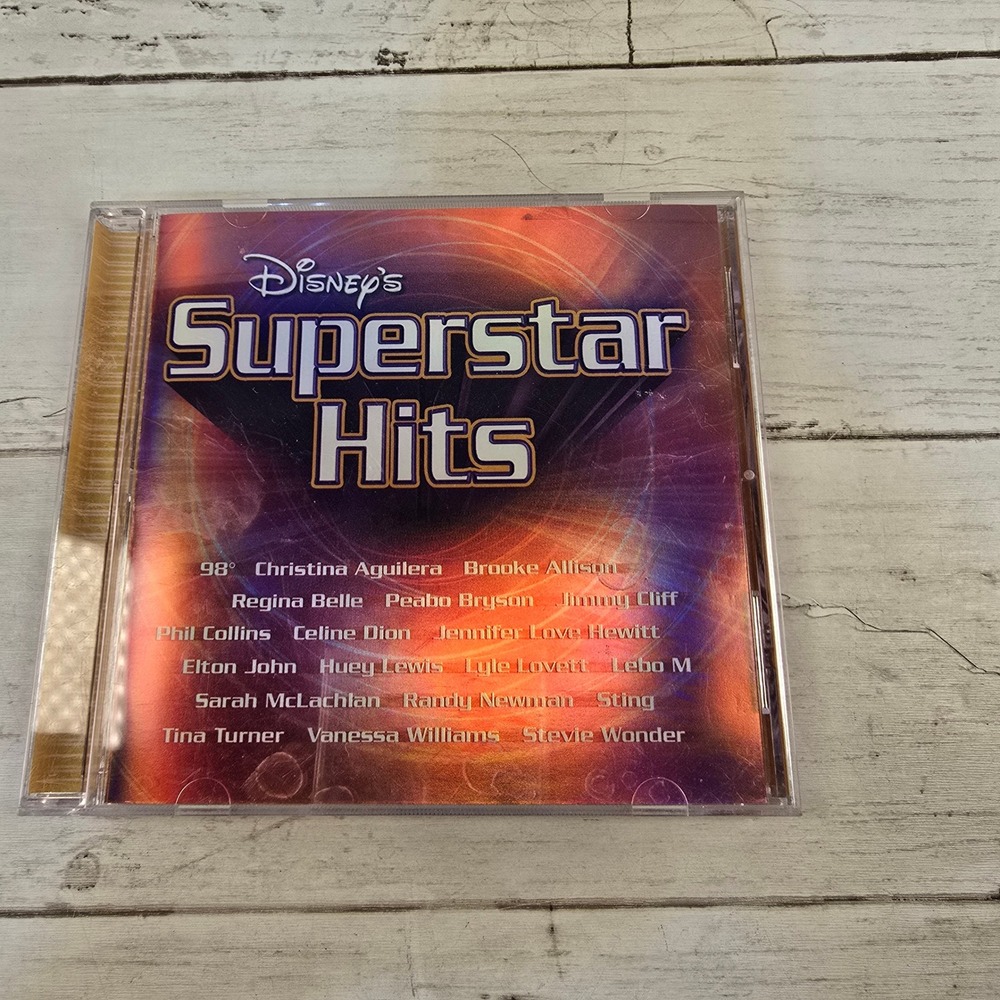 Y2K Disney Superstar Hits CD 2002 Elton John Phil Collins Christina Aguilera